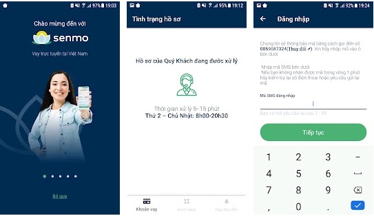 App vay tiền online không thẩm định người thân Senmo