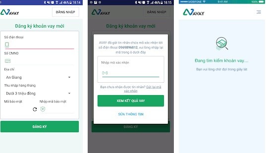 App vay tiền online có nợ xấu Avay